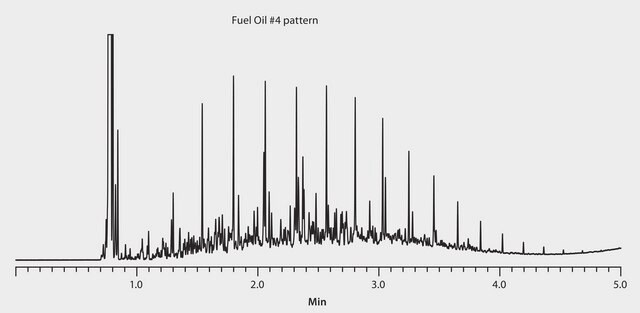 GC Analysis of Fuel Oil #4 on Equity&#8482;-1 (15 m x 0.10 mm I.D., 0.10 &#956;m), Fast GC Analysis suitable for GC