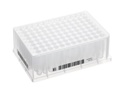 Eppendorf&#174; Deepwell 96 Well PCR Plate with SafeCode System (data matrix code, barcode and plain text labels) 1000 µL per well, clear white wells, PCR clean