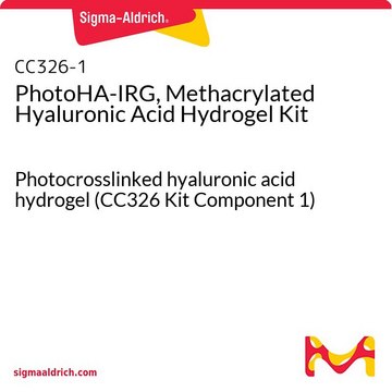 PhotoHA-IRG, Methacrylated Hyaluronic Acid Hydrogel Kit Photocrosslinked hyaluronic acid hydrogel (CC326 Kit Component 1)