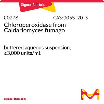 クロロペルオキシダーゼ from Caldariomyces fumago buffered aqueous suspension, &#8805;3,000&#160;units/mL