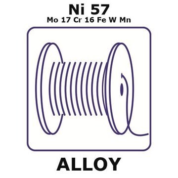 Hastelloy&#174; C276 - heat resisting alloy, Ni57Mo17Cr16FeWMn 10m wire, 0.5mm diameter, hard