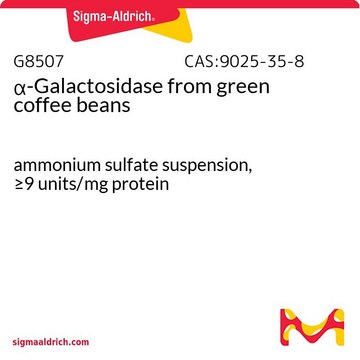 &#945;-Galactosidase from green coffee beans ammonium sulfate suspension, &#8805;9&#160;units/mg protein