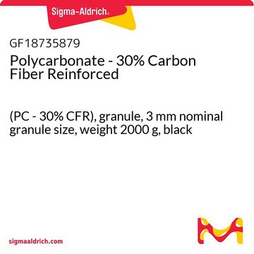 Polycarbonate - 30% Carbon Fiber Reinforced (PC - 30% CFR), granule, 3&#160;mm nominal granule size, weight 2000&#160;g, black