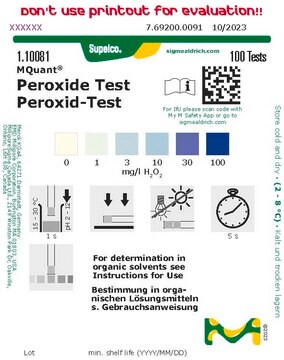 Peroxid-Test colorimetric, 0.5-100&#160;mg/L (H2O2), MQuant&#174;