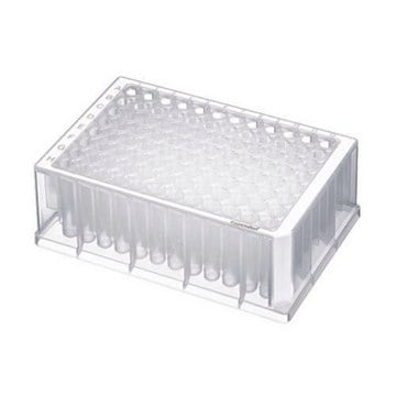 Eppendorf&#174; Deepwell plates, DNA LoBind, 96 wells white plate, conical bottom, colorless wells, capacity 1000&#160;&#956;L, pkg of 80&#160;ea (10 bags × 8 plates)