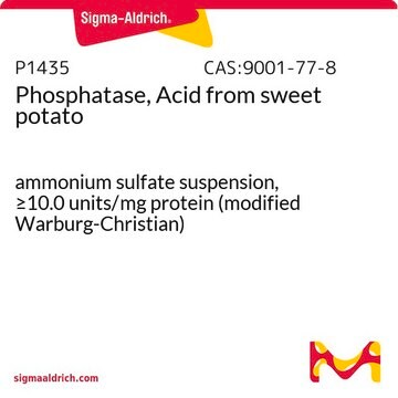 磷酸酶(酸性) 来源于甘薯 ammonium sulfate suspension, &#8805;10.0&#160;units/mg protein (modified Warburg-Christian)