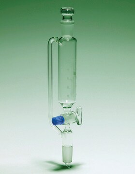 Pyrex&#174; Addition funnel, graduated, pressure equalising, cylindrical with PTFE key 50&#160;mL