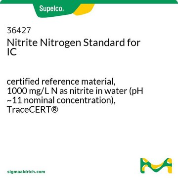 Nitrite Nitrogen Standard for IC certified reference material, 1000&#160;mg/L N as nitrite in water (pH ~11 nominal concentration), TraceCERT&#174;