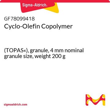 Cyclo-Olefin Copolymer (TOPAS«), granule, 4&#160;mm nominal granule size, weight 200&#160;g