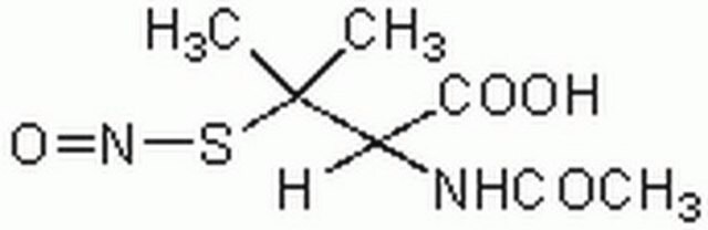 (Â±)-S-亚硝基-N-乙酰青霉胺 Nitric oxide donor that mimics the actions of nitric oxide, including relaxation of isolated bovine coronary artery rings (EC&#8325;&#8320; = 130 nM).