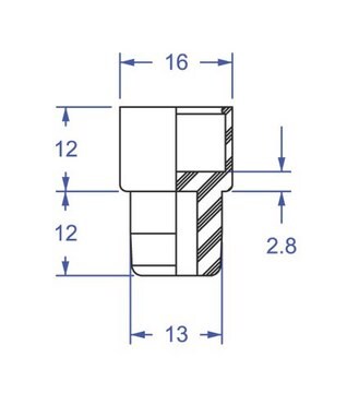 精密密封&#174;橡胶胶垫 white, 13 mm I.D. glass tubing