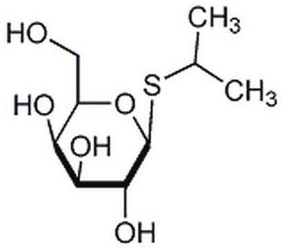 IPTG, d'origine non animale, de grande pureté Inducer of &#946;-D-galactosidase. Used in the stimulation of &#946;-galactosidase in cellular systems in which dioxane would disrupt normal cell function. Contains no animal-derived products.