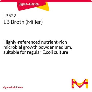 Caldo LB (Miller) Highly-referenced nutrient-rich microbial growth powder medium, suitable for regular E.coli culture