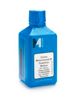 Meio de expansão para células-tronco mesenquimais humanas isento de materiais estranhos (XF) Xeno-free mesenchymal stem cell media specially formulated for the rapid expansion of human mesenchymal stem cells isolated from a variety of sources, including adipose and bone marrow tissues.