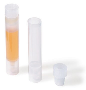 Fläschchen für das Waters&#174; Karussell mit 96 Plätzen, 8&nbsp;x&nbsp;40&nbsp;mm volume 0.7&#160;mL, natural polypropylene vial, vial O.D. × H 8&#160;mm × 40&#160;mm, closure type, starburst conical snap plug (included), pkg of 100&#160;ea