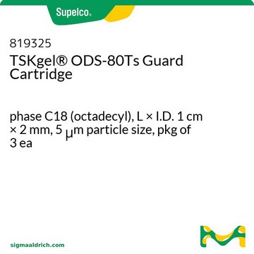 TSKgel&#174; ODS-80Ts Guard Cartridge phase C18 (octadecyl), L × I.D. 1&#160;cm × 2&#160;mm, 5&#160;&#956;m particle size, pkg of 3&#160;ea