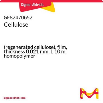 Cellulose (regenerated cellulose), film, thickness 0.021&#160;mm, L 10&#160;m, homopolymer