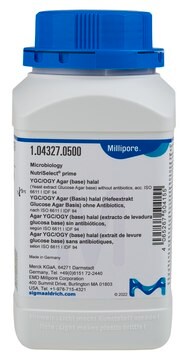 NutriSelect&#174;&nbsp;prime&nbsp;YGC/OGY Agar (base) halal (Yeast extract Glucose Agar base) without antibiotics, acc. ISO 6611 I IDF 94 Suitable for use in Halal and Kosher certified processes, NutriSelect&#174; Prime