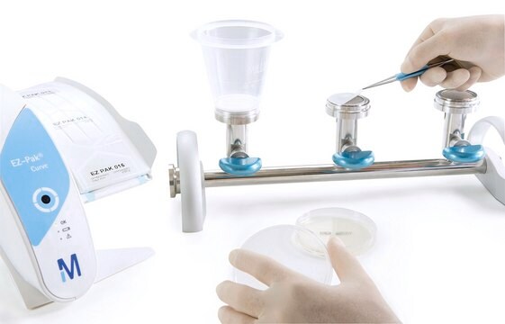 Système de filtration sur membrane sample volume 100 mL, ready-to-use, mixed cellulose esters (MCE), pore size 0.45&#160;&#956;m, filter diam. 47&#160;mm, white filter, gridded filter