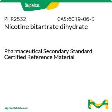 Nicotine bitartrate dihydrate Pharmaceutical Secondary Standard; Certified Reference Material