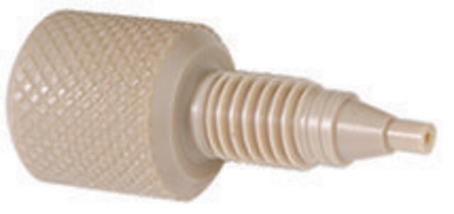 Schlauchadapter 1/4-28 female (flat-bottom), 10-32 male (standard)