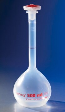 Corning&#174; reusable volumetric flask, Class A polymethylpentene, size 1&#160;L, with 24/29 tapered PP stopper