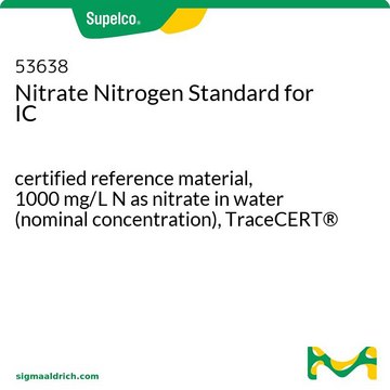 硝酸盐氮标准液，用于离子色谱分析 certified reference material, 1000&#160;mg/L N as nitrate in water (nominal concentration), TraceCERT&#174;