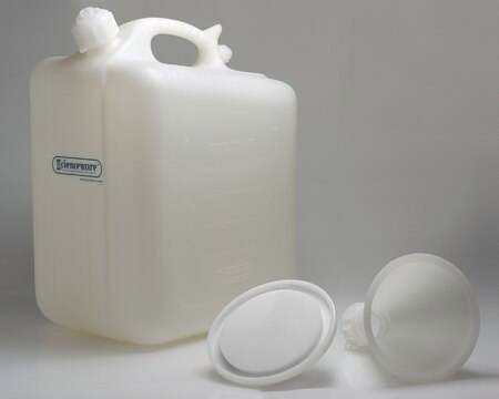 SP Bel-Art&#174; funnel top safety waste jug HDPE, Capacity 20 L (5 Gal)