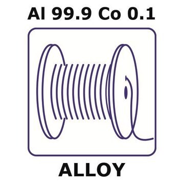 Aluminum-cobalt alloy, Al99.9Co0.1 0.5m wire, 0.25mm diameter, as drawn