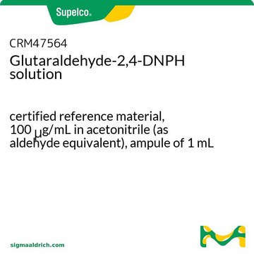 グルタルアルデヒド-2,4-DNPH溶液 certified reference material, 100&#160;&#956;g/mL in acetonitrile (as aldehyde equivalent), ampule of 1&#160;mL