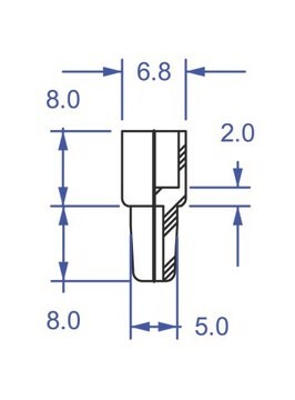 Precision Seal&#174; rubber septa white, 7 mm O.D. glass tubing