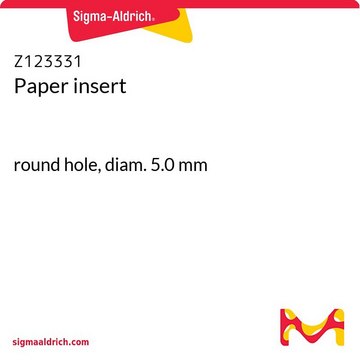 Paper insert round hole, diam. 5.0&#160;mm