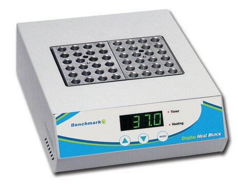 Digital dry bath to hold, two blocks, AC/DC input 230 V AC, EuroPlug