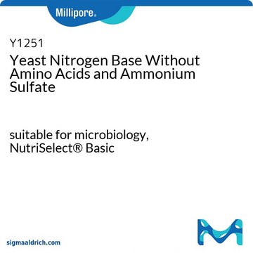 Yeast Nitrogen Base Without Amino Acids and Ammonium Sulfate suitable for microbiology, NutriSelect&#174; Basic