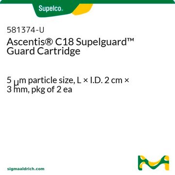 Ascentis&#174; C18 Supelguard Guard Cartridge 5&#160;&#956;m particle size, L × I.D. 2&#160;cm × 3&#160;mm, pkg of 2&#160;ea