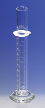 Pyrex&#174; graduated cylinder, single metric scale, white enamel graduations volume 10&#160;mL