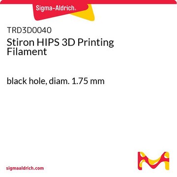 Stiron HIPS 3D Printing Filament black hole, diam. 1.75&#160;mm