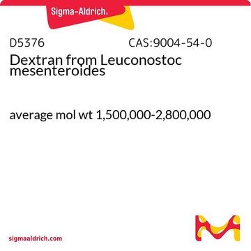 Dextrano from Leuconostoc mesenteroides average mol wt 1,500,000-2,800,000