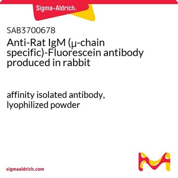 Anti-Rat IgM (&#956;-chain specific)-Fluorescein antibody produced in rabbit affinity isolated antibody, lyophilized powder