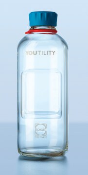 Duran&#174; Youtility bottle, GL 45, complete clear glass, capacity 1000&#160;mL