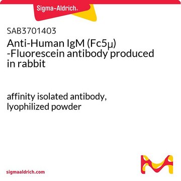 Anti-Human IgM (Fc5&#956;) -Fluorescein antibody produced in rabbit affinity isolated antibody, lyophilized powder