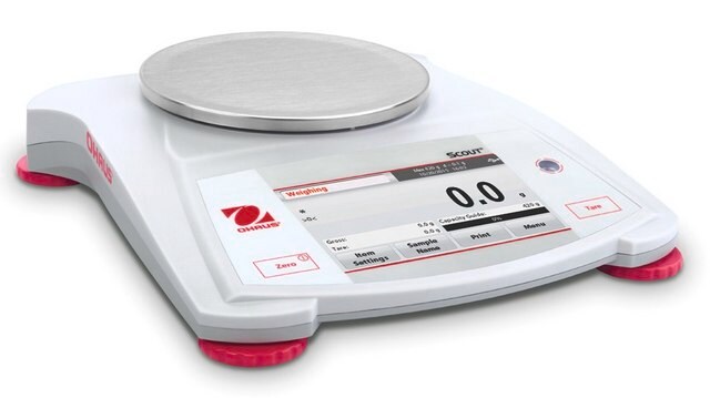 Ohaus&#174; Scout&#174; Portable Touchscreen Balance Model STX421, weighing capacity 420&#160;g, resolution: 0.1&#160;g, AC/DC input 230 V