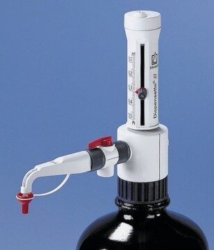 BRAND&#174; Dispensette&#174; III bottle-top dispenser, analog-adjustable volume 1-10&#160;mL, without SafetyPrime