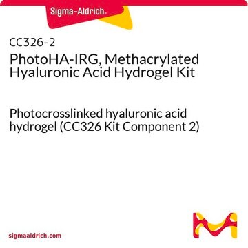 PhotoHA-IRG、メタクリル化ヒアルロン酸ヒドロゲルキット Photocrosslinked hyaluronic acid hydrogel (CC326 Kit Component 2)