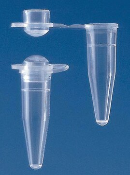 BRAND&#174; PCR tubes capacity 0.5&#160;mL, blue tube, individual, attached flat cap