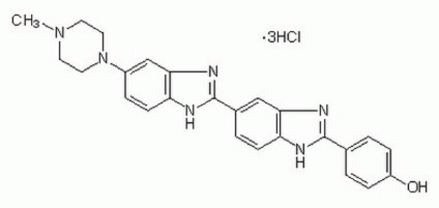 Bisbenzimide H 33258 Fluorochrome, Trihydrochloride Membrane-permeable, adenine-thymine-specific fluorescent stain.