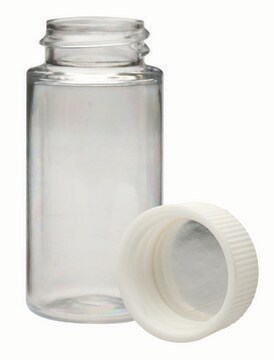 WHEATON&#174; liquid scintillation vial with seperate foil lined PP cap transparent PET bottle, capacity (20&#160;mL), screw cap, case of 1,000&#160;ea Bulk packed vials with screw caps in separate bag