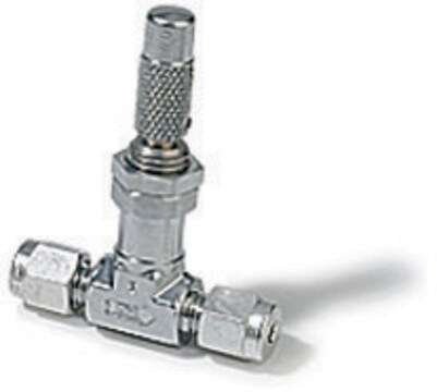 Fine Metering Valve stainless steel, 1/16 in. straight arms