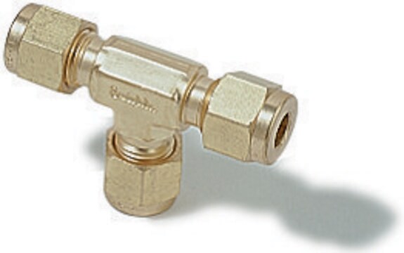 T 形接头 Swagelok&#174; 200-3, brass, 1/8 in. Swagelok