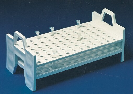 Microcentrifuge tube rack, rectangular 6 x 12 1.5ml tubes, white